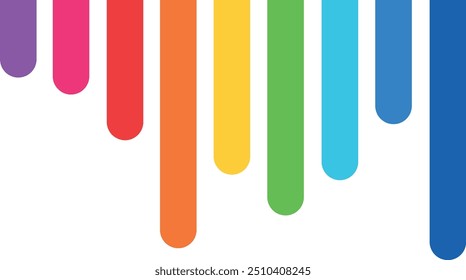 colored abstraction of liquid rainbow smudges, LGBT colors on a transparent background in the form of stripes, colored pencils and paints, thick strokes of paint