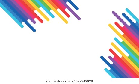 colored abstraction of liquid rainbow smudges, LGBT colors on a transparent background in the form of stripes, colored pencils and paints, thick strokes of paint