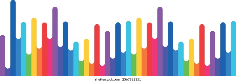 colored abstraction of liquid rainbow smudges, LGBT colors on a transparent background in the form of stripes, colored pencils and paints, thick strokes of paint