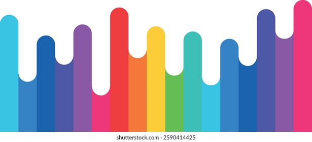 colored abstraction of liquid rainbow smudges. colors on a transparent background in the form of stripes, colored pencils and paints, thick strokes of paint
