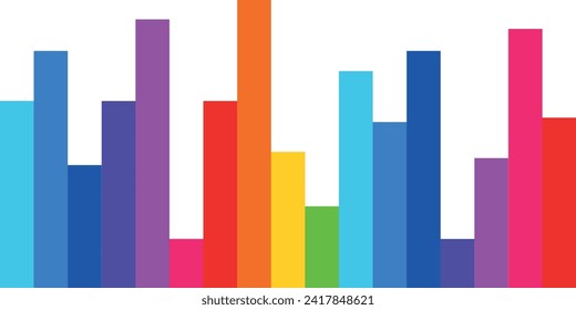 colored abstraction, rainbow stripes, LGBT colors on a transparent background, colored pencils and paints, thick smears of paint