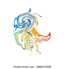 Colored abstraction. Watercolor illustration. Vector