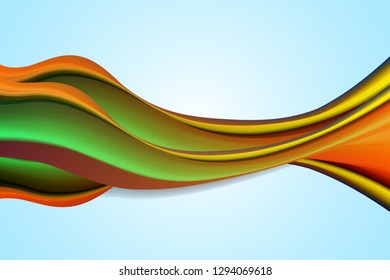 Colored acrylic wave flows. Abstract background. Wave motion.