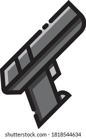 Colored Action Shooter Game Genre Vector Icon