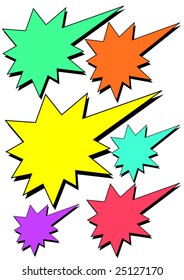 colored advertising stars