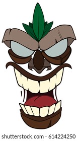 colored African face of the shaman