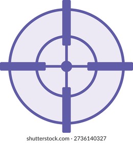 Colored Aim Icon. Vector Illustration. Desired End Result. Target, Goal. Success Concept