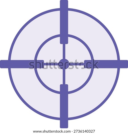 Colored Aim Icon. Vector Illustration. Desired End Result. Target, Goal. Success Concept
