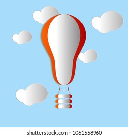 Colored air balloon. Vector illustration.