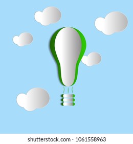 Colored air balloon. Vector illustration.