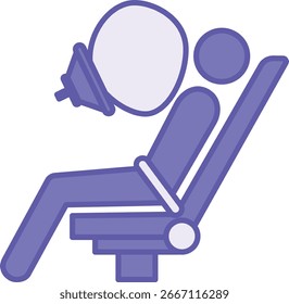 Icono coloreado del airbag. Ilustración vectorial. Un dispositivo diseñado para mitigar el impacto del conductor y los pasajeros en una colisión en el transporte. Concepto Seguridad y protección