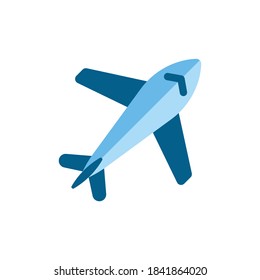 Icono de avión de color en estilo plano. ilustración vectorial
