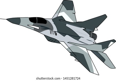 colored airplane jet fighter vector design image illustration