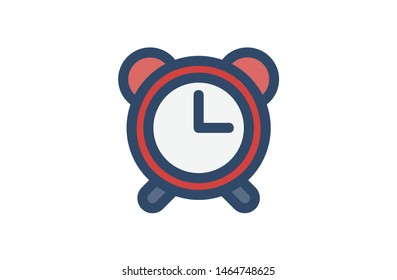 Colored Alarm icon. android app icons filled line, Symbol, logo illustration. Pixel perfect. modern design, vector