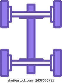 Colored Alignment Service Icon. Vector Icon. Adjusting the Car Suspension Angles. Vehicle Repair. Car service concept