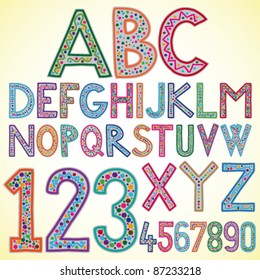 Colored alphabet - vector illustration