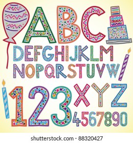 Colored alphabet - vector illustration svg
