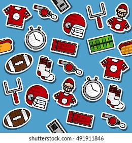 Colored american football pattern