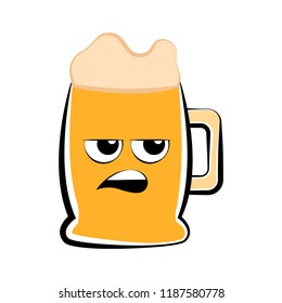 Colored Angry Beer Mug Icon Stock Vector (Royalty Free) 1187580778 ...