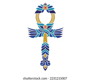 COLORED ANKH KEY OF LIFE