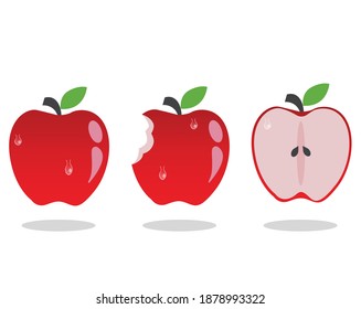 Colored apple vector design. good and great for banner and education