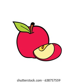 Colored Apples illustration.