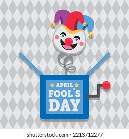 Colored april fools day poster Vector