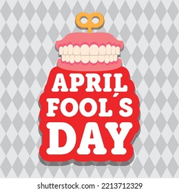 Colored april fools day poster Vector