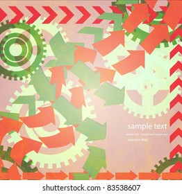 Colored arrow abstract vector background.