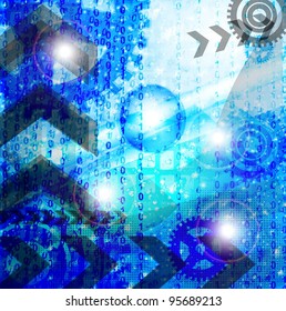 Colored arrow abstract vector background.