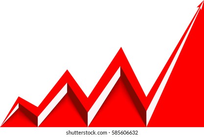 colored arrow graph down and goes up