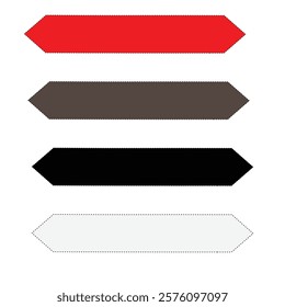 Colored Arrow Shape Set on white background  