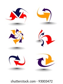colored arrow symbol