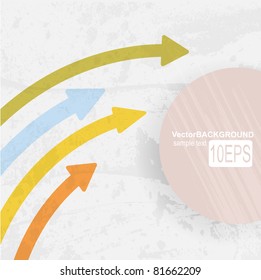 Colored arrows abstract vector background. For design