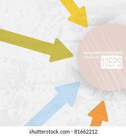 Colored arrows abstract vector background. For design