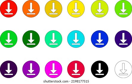 COLORED ARROWS WITH CIRCULAR BACKGROUND