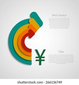 Colored arrows with the direction of a circle infographic