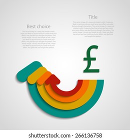 Colored arrows with the direction of a circle infographic