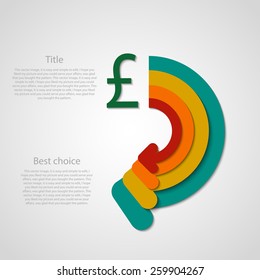 Colored arrows with the direction of a circle infographics