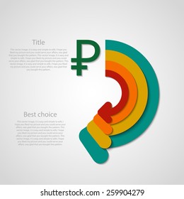 Colored arrows with the direction of a circle infographics