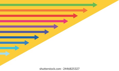 colored arrows in lgbt style on a yellow background
