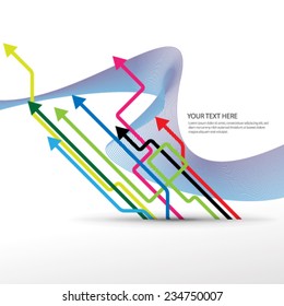 Colored Arrows Modern Concept Background