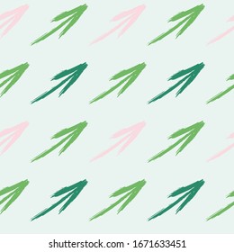 Colored arrows pointers. Colourful elements wall. Abstract seamless pattern with chaotic arrow and shabby shape, dots, lines. Grunge urban repeated backdrop for wrapping paper.