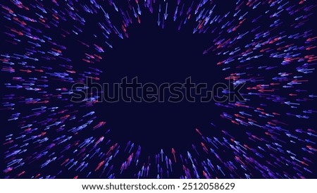 Colored Arrows Pointing to the Center Background. Dynamic Arrow Symbols. Focus on Your Goal Target. Business Focus Concept. Converging Radial Lines Design Element. Arrows Pattern Vector Illustration