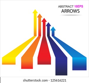 Colored arrows vector