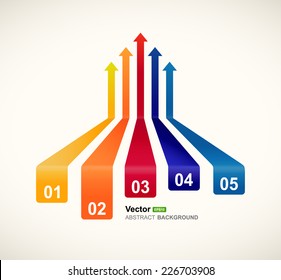 Colored arrows vector