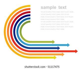 Colored arrows vector