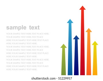 Colored arrows vector