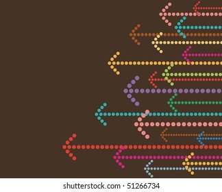 Colored arrows vector