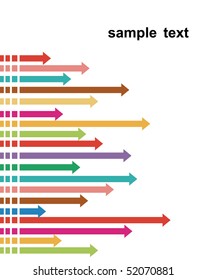 Colored arrows vector